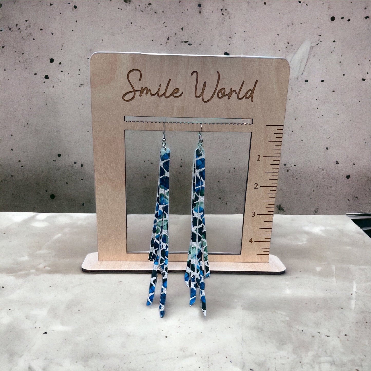 Simple Fringe- Blue Mosaic Snake